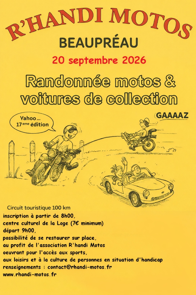 Affiche Officielle R'Handi Motos Beaupréau 2026